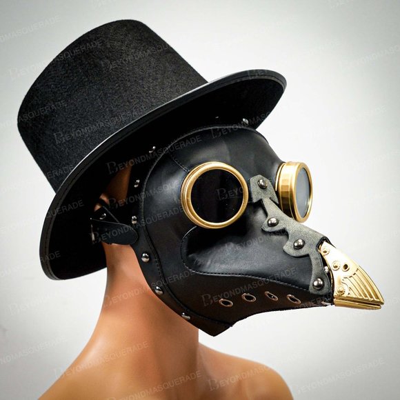Venice Plague Doctor Costume Masquerade Hat Mask - Picture 1 of 4